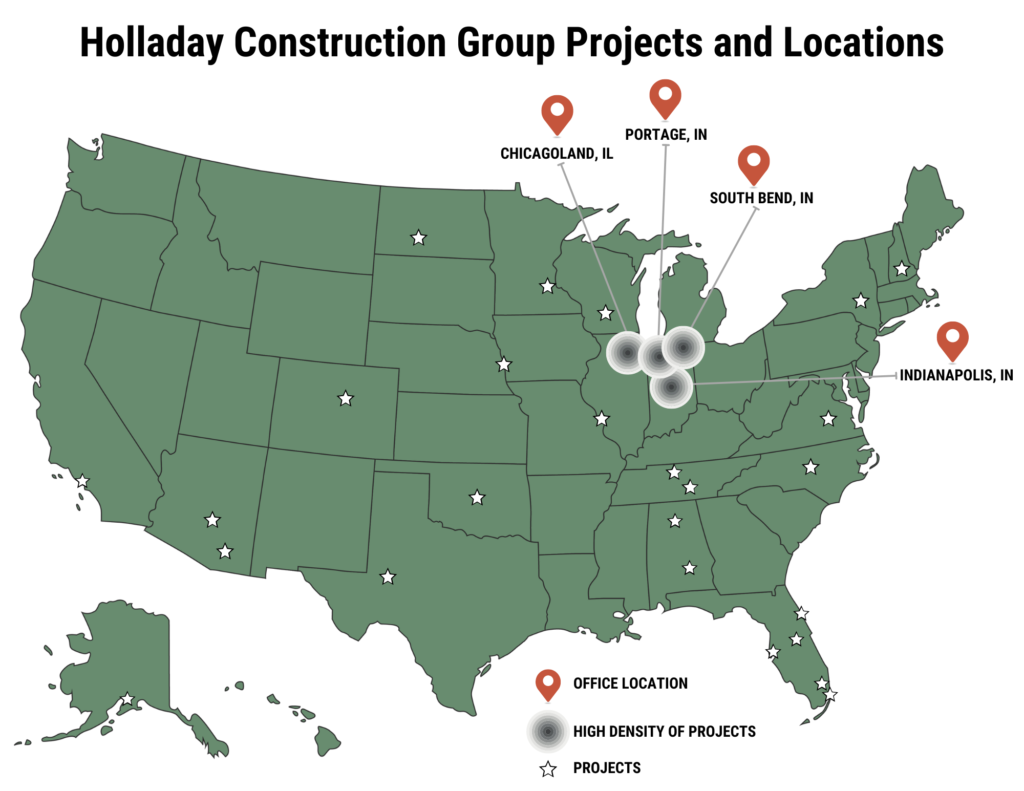 Holladay Construction Group coverage map