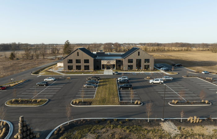 Holladay Construction Group teamed up with Holladay Properties to develop a new agritourism facility in Westfield, IN for West Fork Whiskey Co.